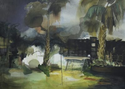 Palmy, 2018, 170x210cm, akryl na plátně (Palm trees)