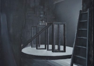 Scéna, 200x160cm, akryl na plátně, 2019